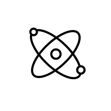 atom on white background