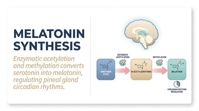 Biochemical Pathway Diagram Showing Melatonin Synthesis From Serotonin In.