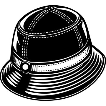 black hat on white background