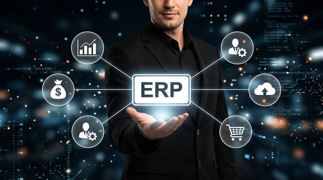 Enterprise Resource Planning ERP Business Management Digital Integration Platform System