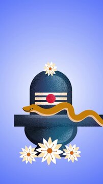 Nag Panchami Purple Blue and Yellow Illustrated Greeting Video Story