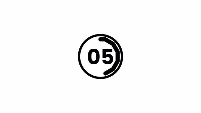 Countdown Animation 10 to 0 Featuring Circular Timer Indicator
