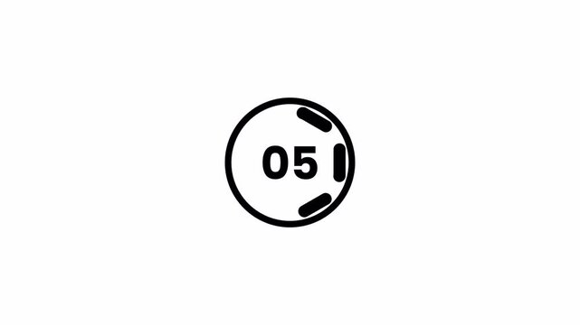 Countdown Animation 10 to 0 Circular Minimalist Timer