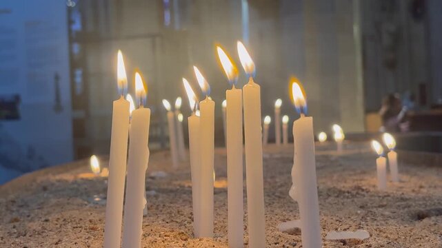 Candles in church