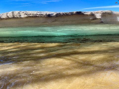 Ice over river
