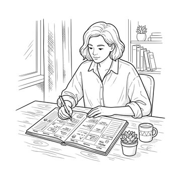 Freelancer Organizing Schedule Planner For Home Office Business