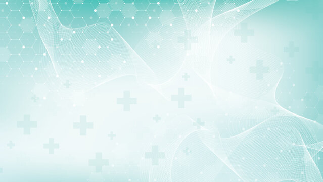 A clean and modern medical background featuring a soft turquoise-to-white gradient