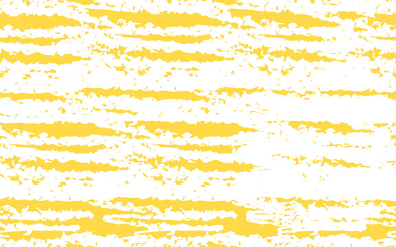 Yellow and White Pastel Grunge Vector Background with Brush Stroke Horizontal Line Texture
