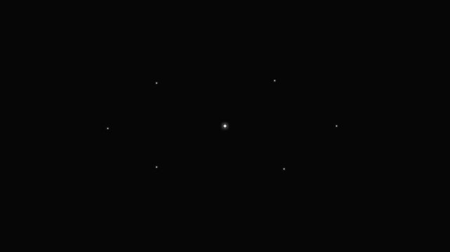 Magical twinkling stars animation, glitter sparkle lights, glowing white particles, black screen background, retro cartoon vector style, seamless 4k motion graphics video,white cartoon flat 
