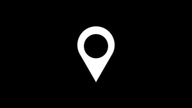 Map pointer icon set with pin symbols for navigation and location markers. on transparent background.