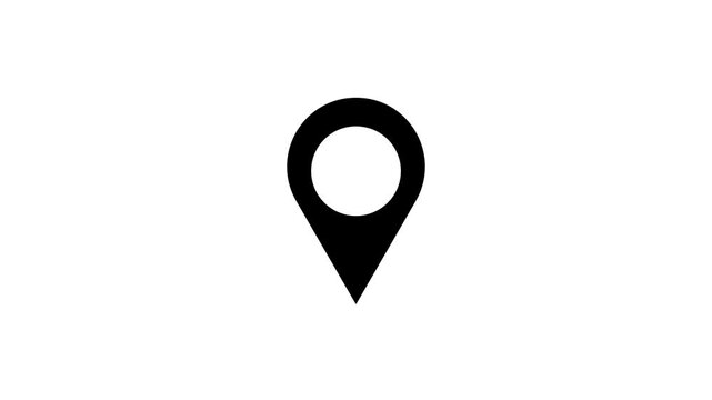 Map pointer icon set with pin symbols for navigation and location markers. on transparent background.