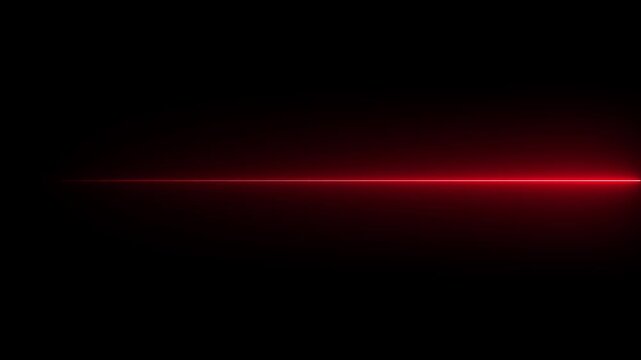 Straight neon line icon animated. abstract saber light border illustration .bright.The horizontal glowing line is the direction of the animation video..