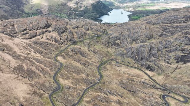 Ireland Epic Locations campervan making its way up the Cork Side of The Healey Pass epic road trip on The Wild Atlantic Way