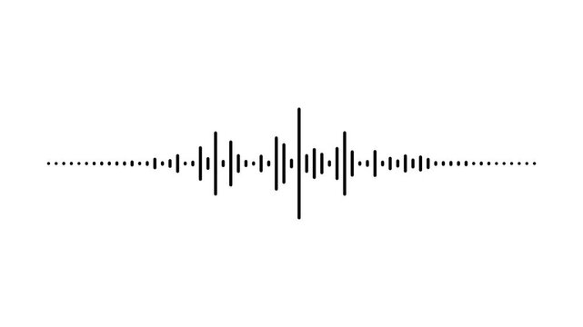 line audio wave visualization on a transparent background,Audio Sound waves moving motion animation. Sound wave audio spectrum black background, audio waveform spectrum animation.