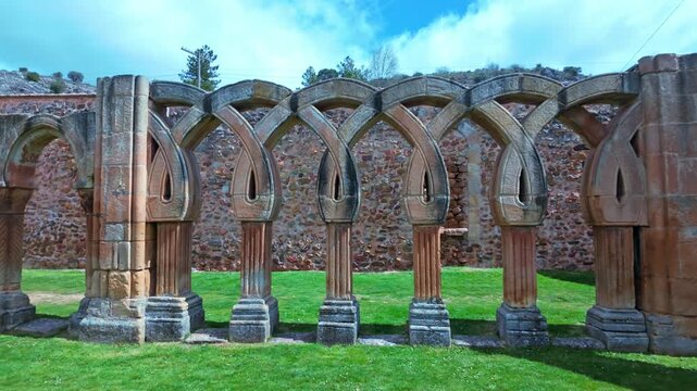 Interlaced romanesque arches of Monastery of San Juan de Duero