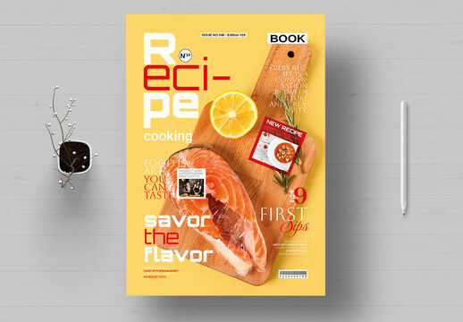 Cooking Food Magazine Cover Layout