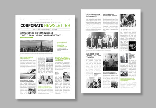 Modern Corporate Business Newsletter Template