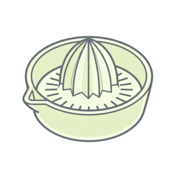 Citrus juicer manual lemon squeezer kitchen tool vector illustration isolated on a transparent background