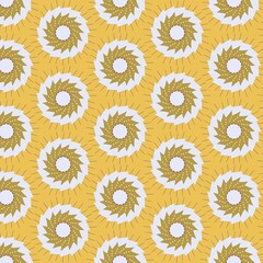Fototapeta premium Sunny Spiral Pattern with Whimsical Design Elements