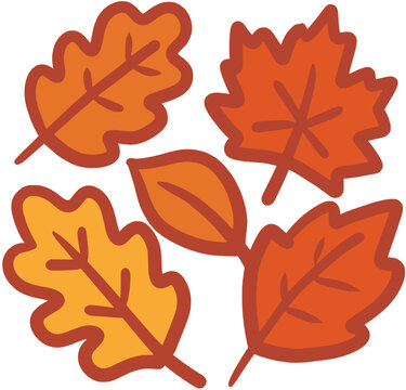 autumn leaves set