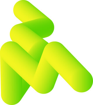 Lime Green Bright Modern Line Gradient, Abstract Gradient Blends Elements