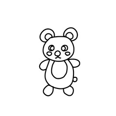 Fototapeta premium Childlike Teddy Bear Drawing (SVG)
