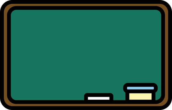 Cute school supplies and classroom elements vector illustration set