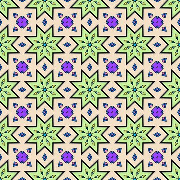 Captivating Star Pattern with Colorful Design Flair