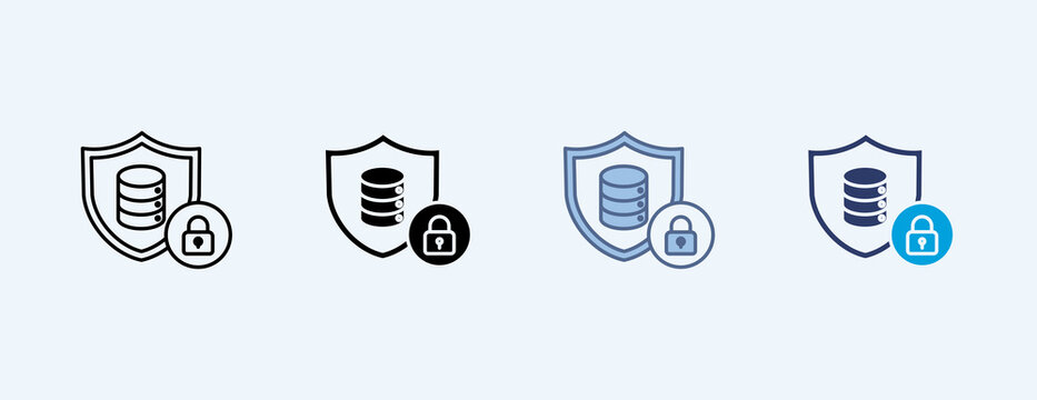 Database Multiple Icon Illustration Vector