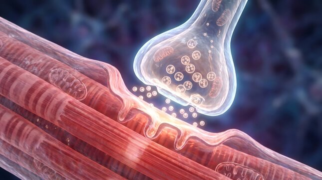 3D Medical Visualization of a Neuromuscular Junction Synapse