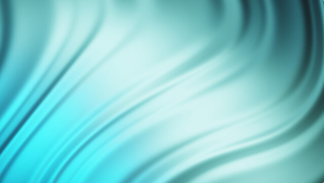 Light blue and teal smooth silk fabric waves abstract background with abstract