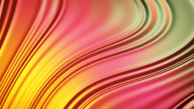 Abstract flowing waves gradient background in red and yellow with abstract