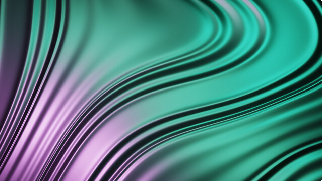 Abstract wavy gradient texture in green and purple with abstract, background