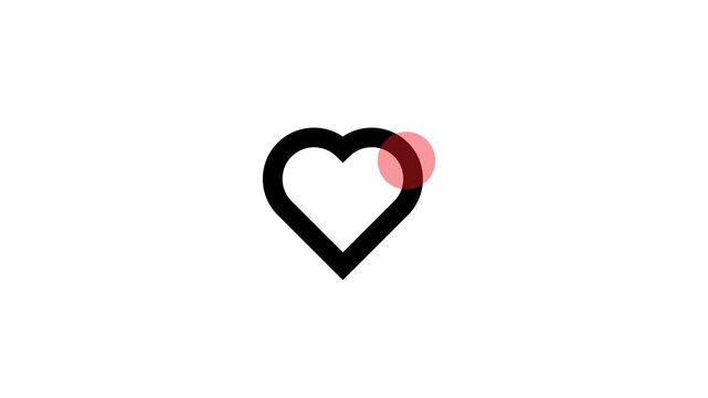 Social Media Heart Notification Badge Engagement Pulse Motion Graphic Vector Animation