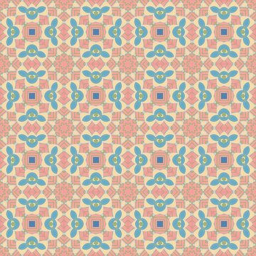 Stylish Floral Pattern in Soft Pastel Colors