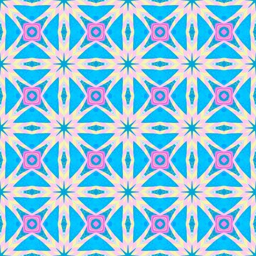 Colorful Geometric Star Pattern Abstract Art Design