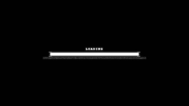 progress bar animation with alpha channel, white loading bar animate on a transparent background, 4k Video