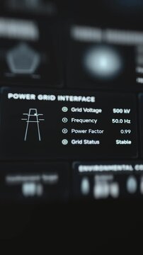 Power Grid Interface with Grid Voltage Frequency and Grid Status