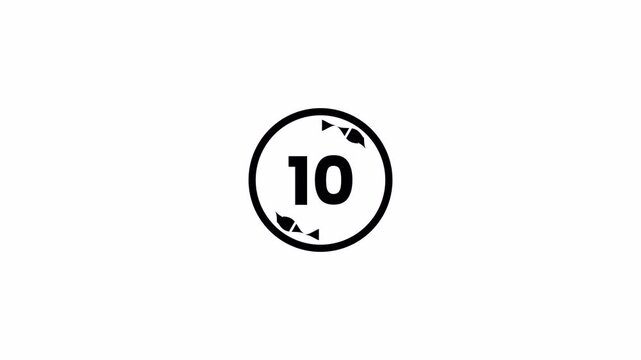Minimalist Circular Countdown Timer 15 Seconds Progress Graphic Waiting Screen 4k video