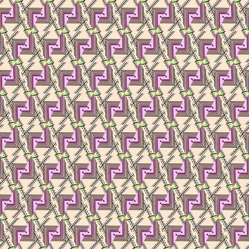 Stylish Zigzag Pattern in Pink and Beige Hues