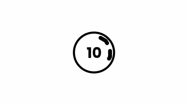 Fifteen second countdown utility featuring revolving progress ring for minimalist broadcast aesthetics or webinar interval screens 4k video