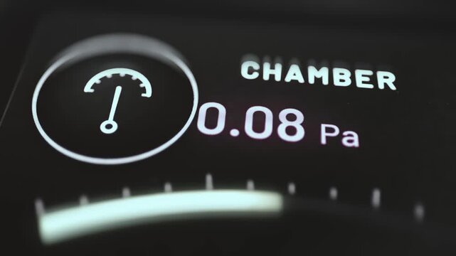 Chamber Pressure Gauge Reading 0.08 Pascal on a Fusion Dashboard