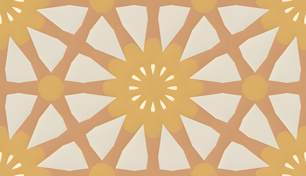 Bold Starburst Pattern with Earthy Color Contrast