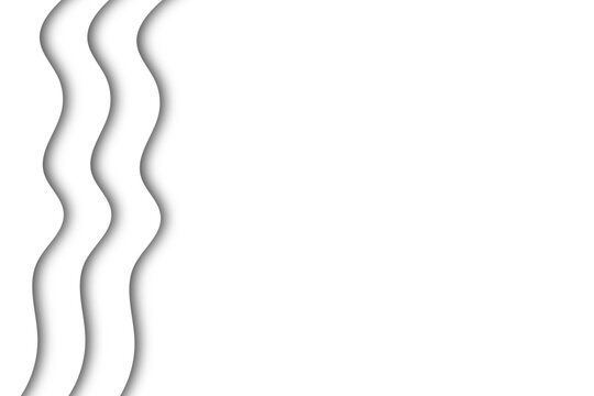 Minimalist White Abstract Wavy Background With Shadow