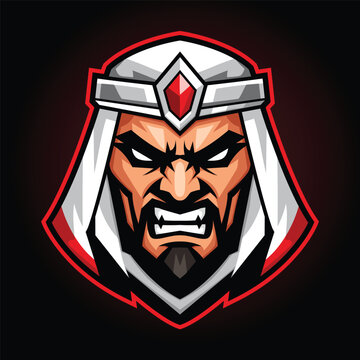 Arabian Warrior Mascot Logo Vector Illustration for Esports and Gaming