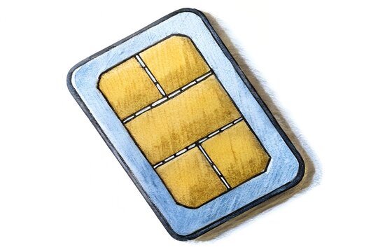 sim card isolated on white