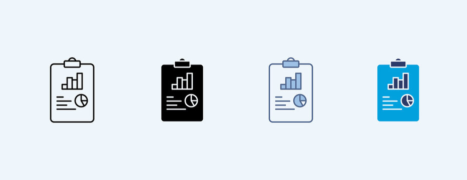 Report Multiple Icon Illustration Vector