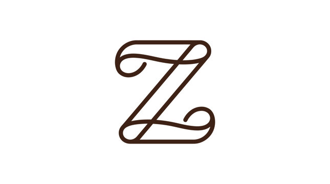 Cursive letter Z monogram script logo.