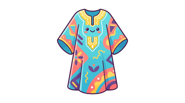 Traditional West African Boubou Robe with Elegant Embroidery and Cultural Design