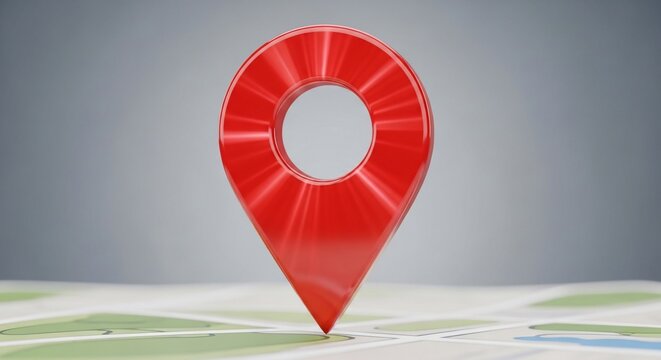 Crimson Marker on World Map